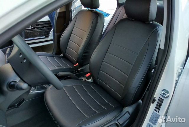 Авточехлы из экокожи черный цвет,полоски Авточехлы из экокожи черный цвет,полоски