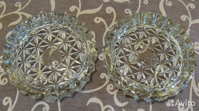 Две пепельницы. Хрусталь. СССР