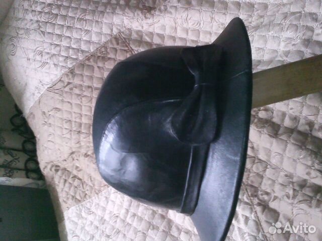 Шляпа кожаная