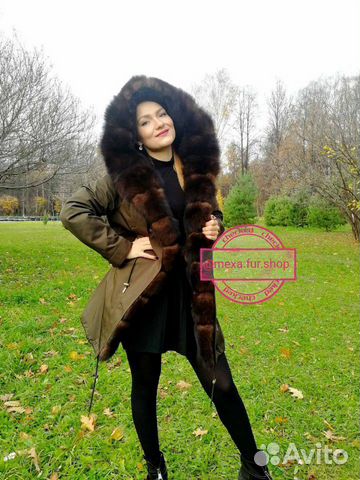 Парка с натуральном мехом песца Парка с натуральном мехом песца