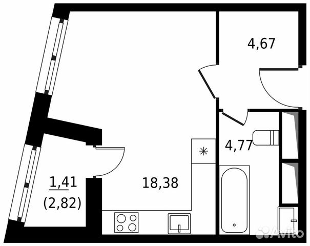 Студия, 29.2 м², 12/21 эт.