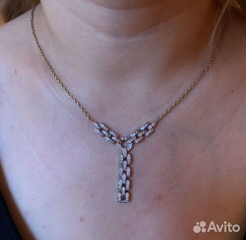 Золотое колье с бриллиантами Золотое колье с бриллиантами