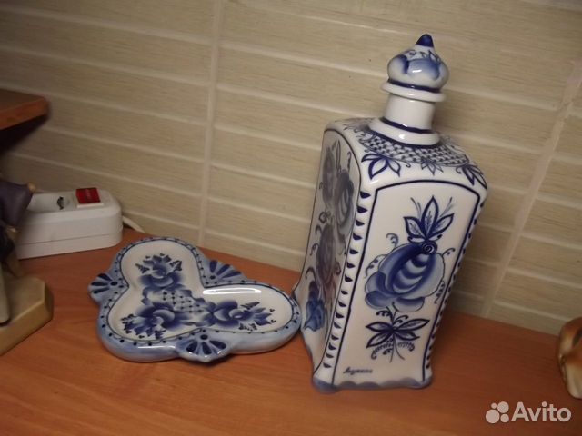 Штоф Графин авторский Гжель круэт под специи СССР Штоф Графин авторский Гжель круэт под специи СССР