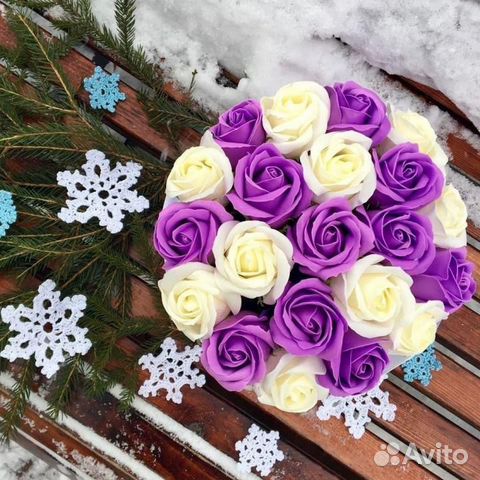 Розы из мыла