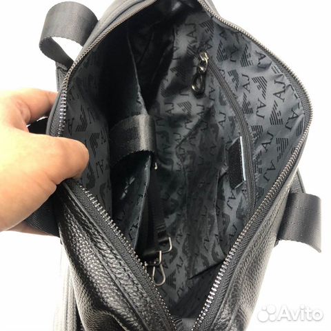 Новая мужская кожаная сумка Giorgio Armani