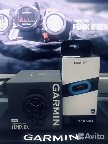 Garmin Fenix 6x sapphire DLC grey HRM TRI новые