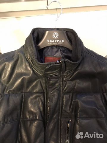 Кожаная куртка trapper 52 р утеплённая Кожаная куртка trapper 52 р утеплённая