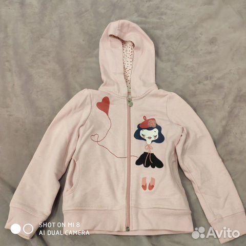 Байковая кофточка для девочки 4-6 лет