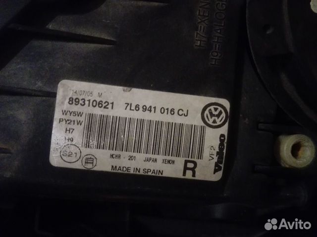 Правая передняя фара на Volkswagen Touareg