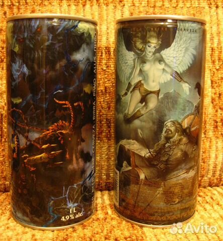 Коллекционные пустые юбилейные банки пива Faxe