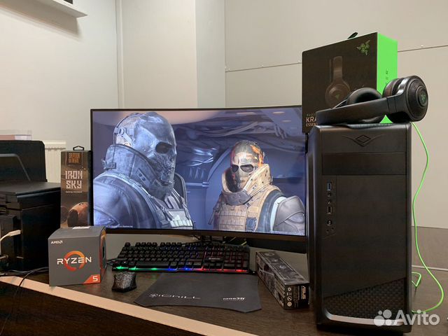 Игровой Ryzen 5 2600 GTX 1060 6gb 8GB SSD 120gb