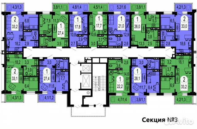 1-к квартира, 22.2 м², 7/19 эт.