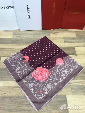 Новый женский шёлковый платок Valentino