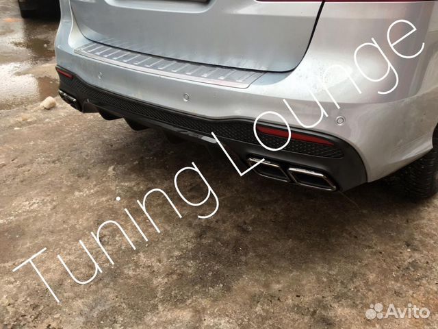 Диффузор с насадками Mercedes GLE 166 черные Диффузор с насадками Mercedes GLE 166 черные