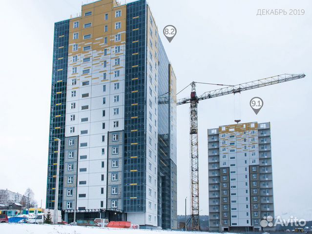 2-к квартира, 60.7 м², 16/17 эт.