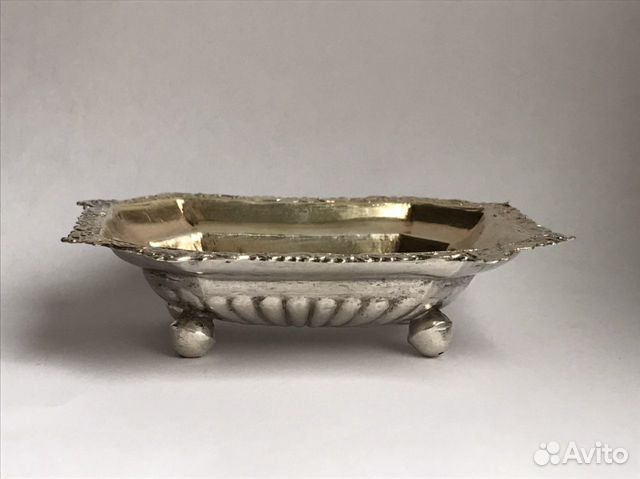 Солонка серебро 84 проба позолота 1842 год