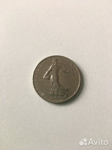Монета 1 франк 1976 год Монета 1 франк 1976 год