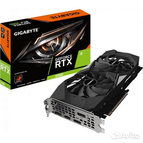 Новая GigaByte GeForce RTX 2060 Widforce 6G 1680Mh Новая GigaByte GeForce RTX 2060 Widforce 6G 1680Mh