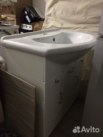 Шкафчик с раковиной в ванную 45 см