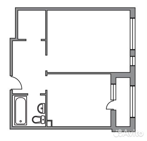 1-к квартира, 43.4 м², 4/21 эт. 1-к квартира, 43.4 м², 4/21 эт.