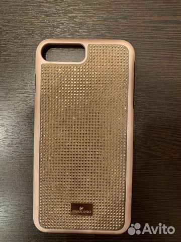 Продам чехол Swarovski к iPhone 7Plus gold