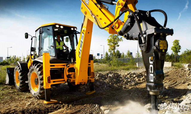 Экскаватор погрузчик Jcb гидромолот, щебень,песок