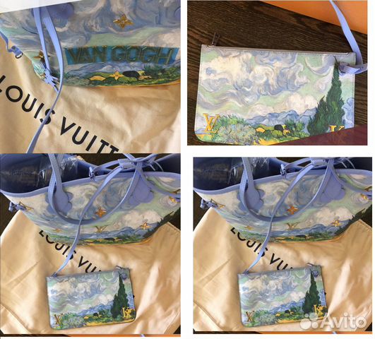 Сумка Louis Vuitton Neverfull Van Gogh MM X Koons