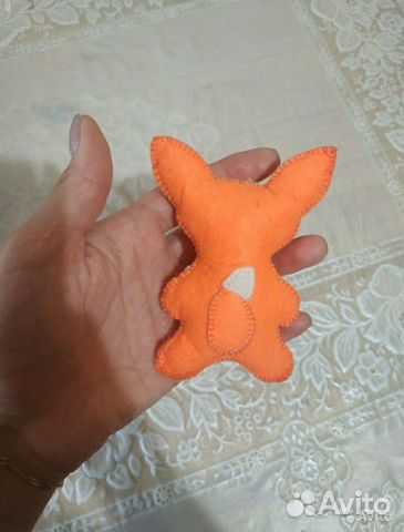 Вязаная игрушка Кукла + В подарок Лисенок из фетра Вязаная игрушка Кукла + В подарок Лисенок из фетра