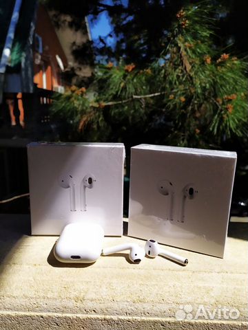 Беспроводные наушники airpods2 с настройками Беспроводные наушники airpods2 с настройками