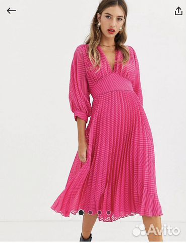 Платье ASOS Design 50 размер новое розовое фуксия Платье ASOS Design 50 размер новое розовое фуксия