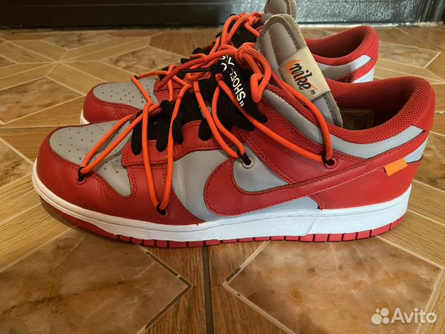 Nike dunk low off white 10 us