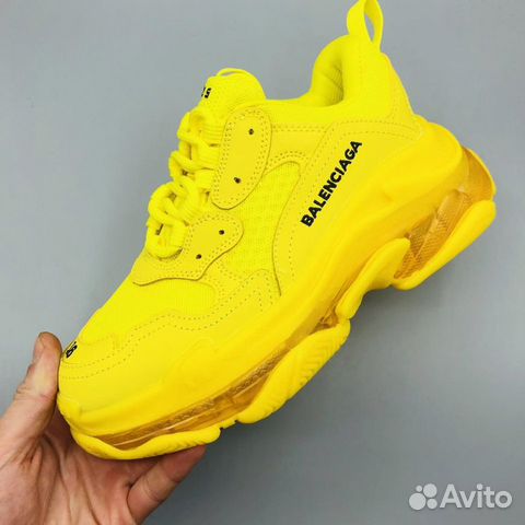 Кроссовки Balenciaga Triple S Yellow желтые Кроссовки Balenciaga Triple S Yellow желтые