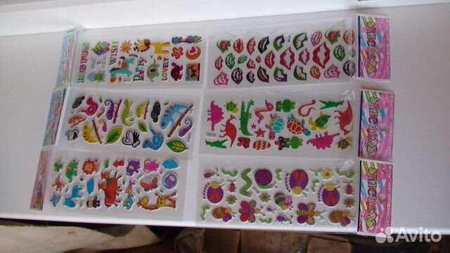 Наборы Объёмных Наклеек-Стикеров (Новые)