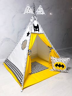 Вигвам 1,8х1,2 подушка, флажки, завязка