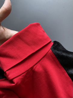 Новая Красная водолазка с подтяжками brand Mishany