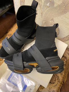 Бомбические Высокие кроссовки Balmain.Нат.замш