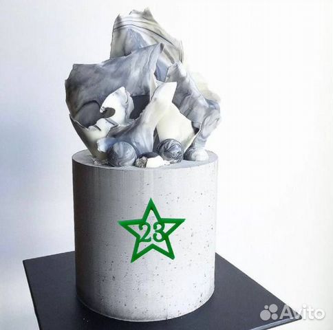 Топпер звезда 23 февраля 50мм зеленый