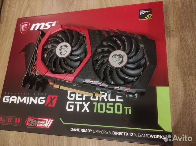 Видеокарта MSI 1050ti 4GB GamingX