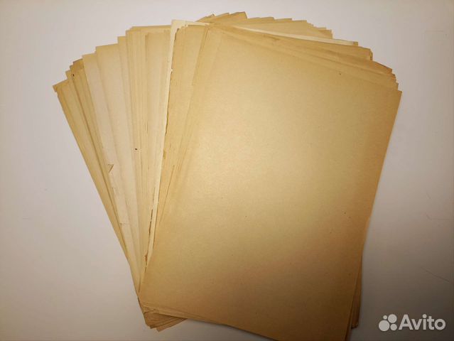 Бумага старинная писчая, мелованная, миллиметровая