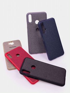 Чехол накладка для Huawei Honor тканевая вставка