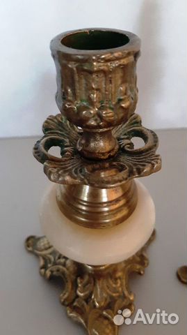 Подсвечники из бронзы винтаж