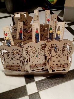 Набор: Карандашница с именной линейкой