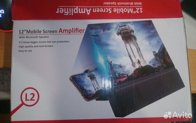 12 дюймов Экран для телефона с Bluetooth динамиком