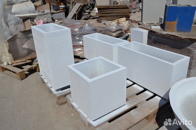 Бетонные вазоны кашпо