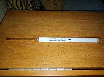Термометр, градусник ртутный 0-100 *С