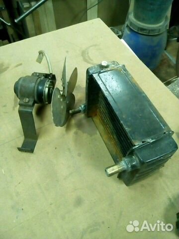 Радиатор латунный в комплекте с вентилятором