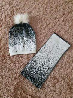 Комплект шапка и шарф женский новый