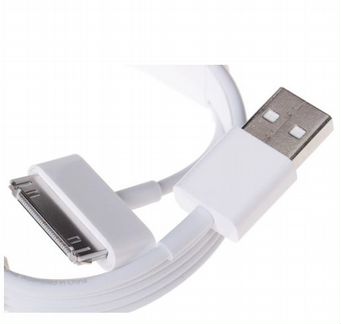 Кабель круглый Apple 30-pin Apple - USB белый 1 м