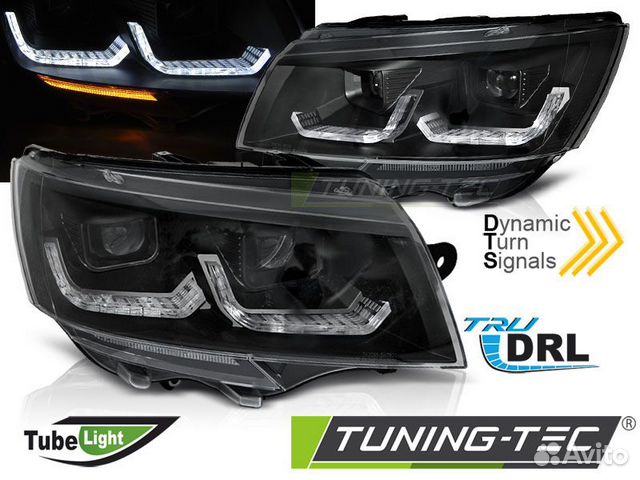VW T6.1 20- Фары Tube light черные