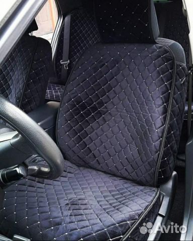 Накидки на сидения с боковой защитой велюр 2 шт